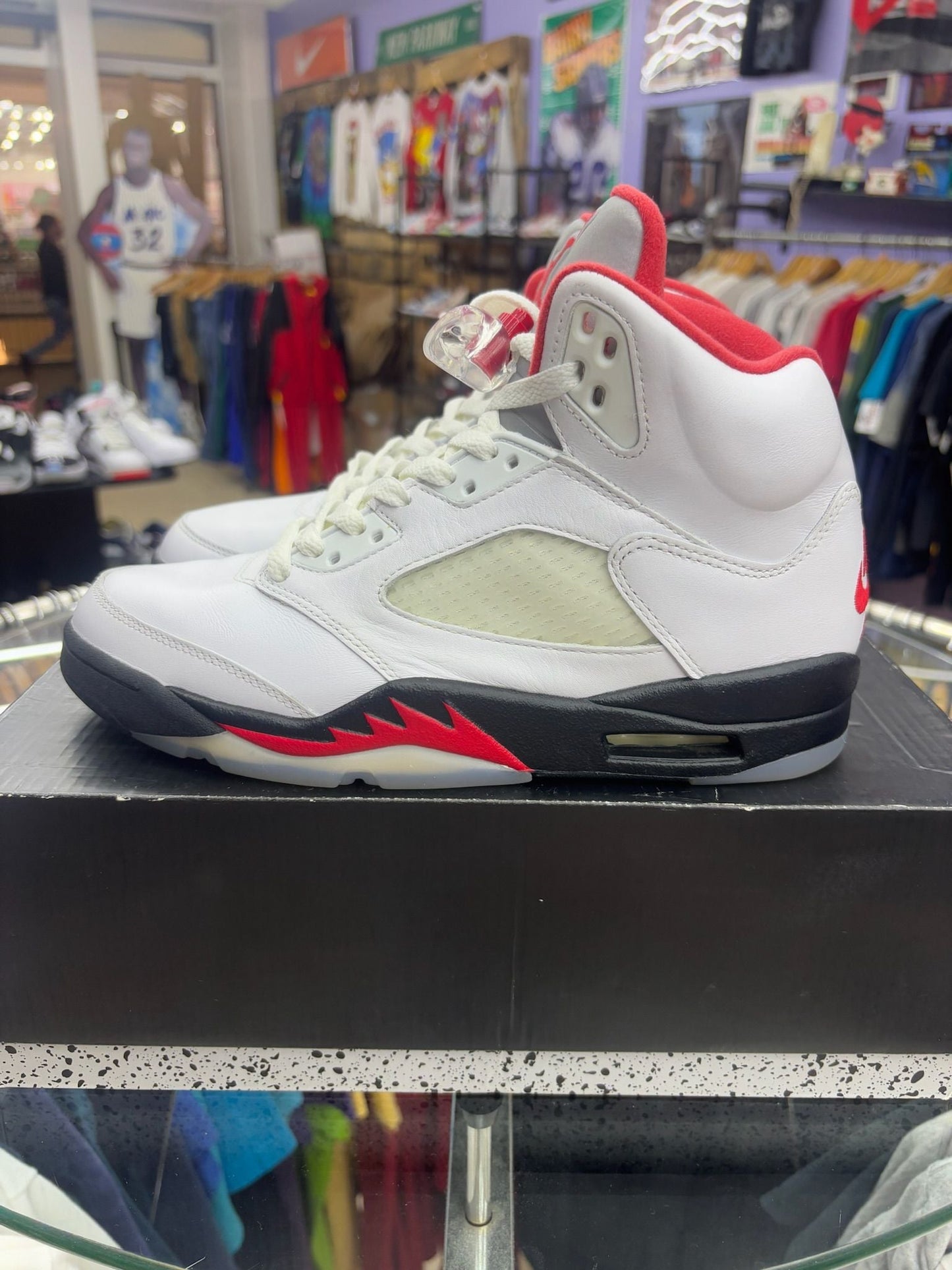Jordan 5 Retro Fire Red Silver Tongue (2020) - Used/Worn