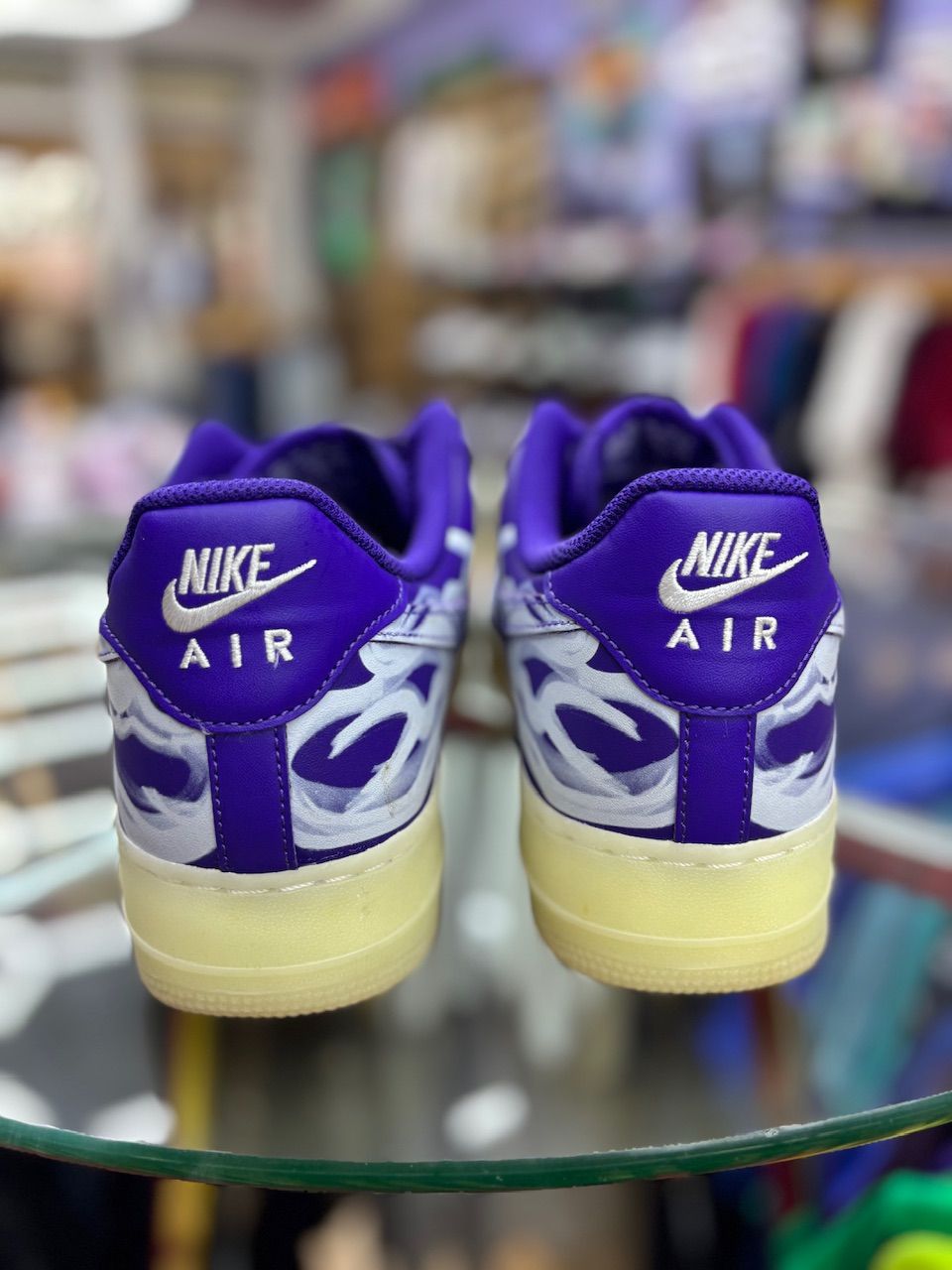 Nike Air Force 1 Low '07 QS Purple Skeleton Halloween (2021) - No Box/Used