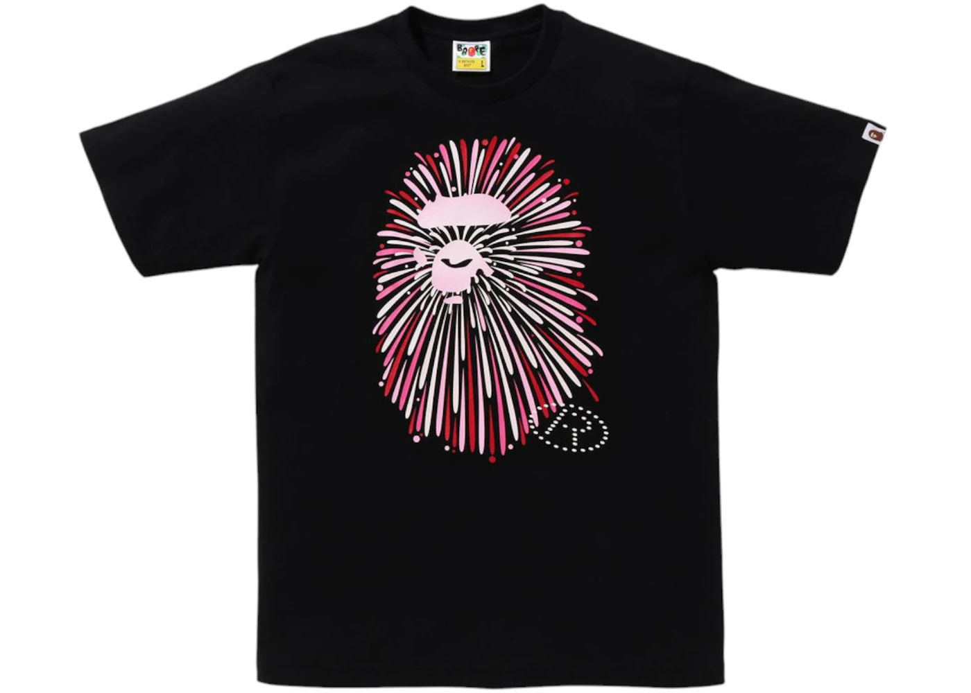 BAPE Ape Head Firework I Tee Black/Pink
