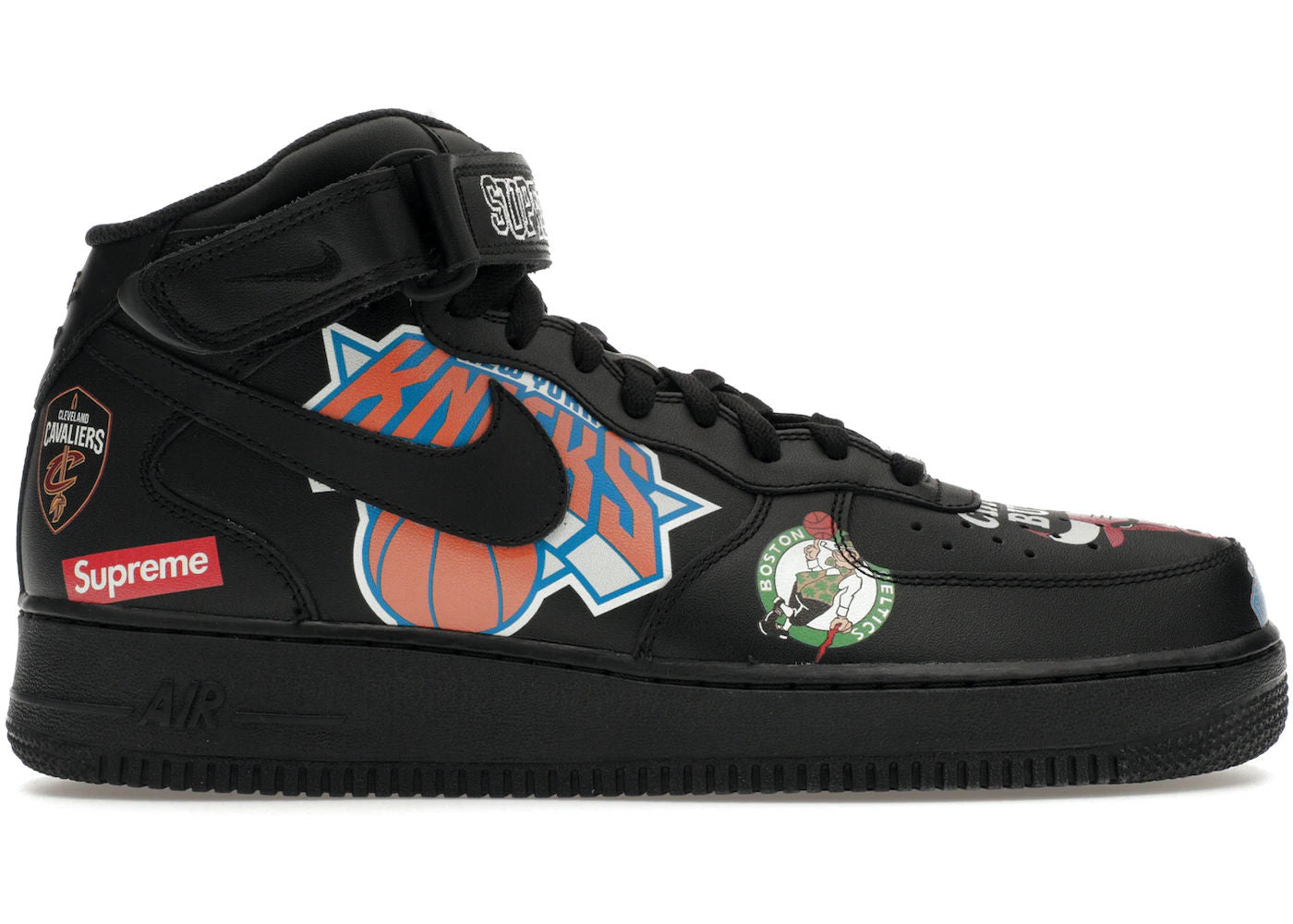 Nike Air Force 1 Mid Supreme NBA Black - Like New