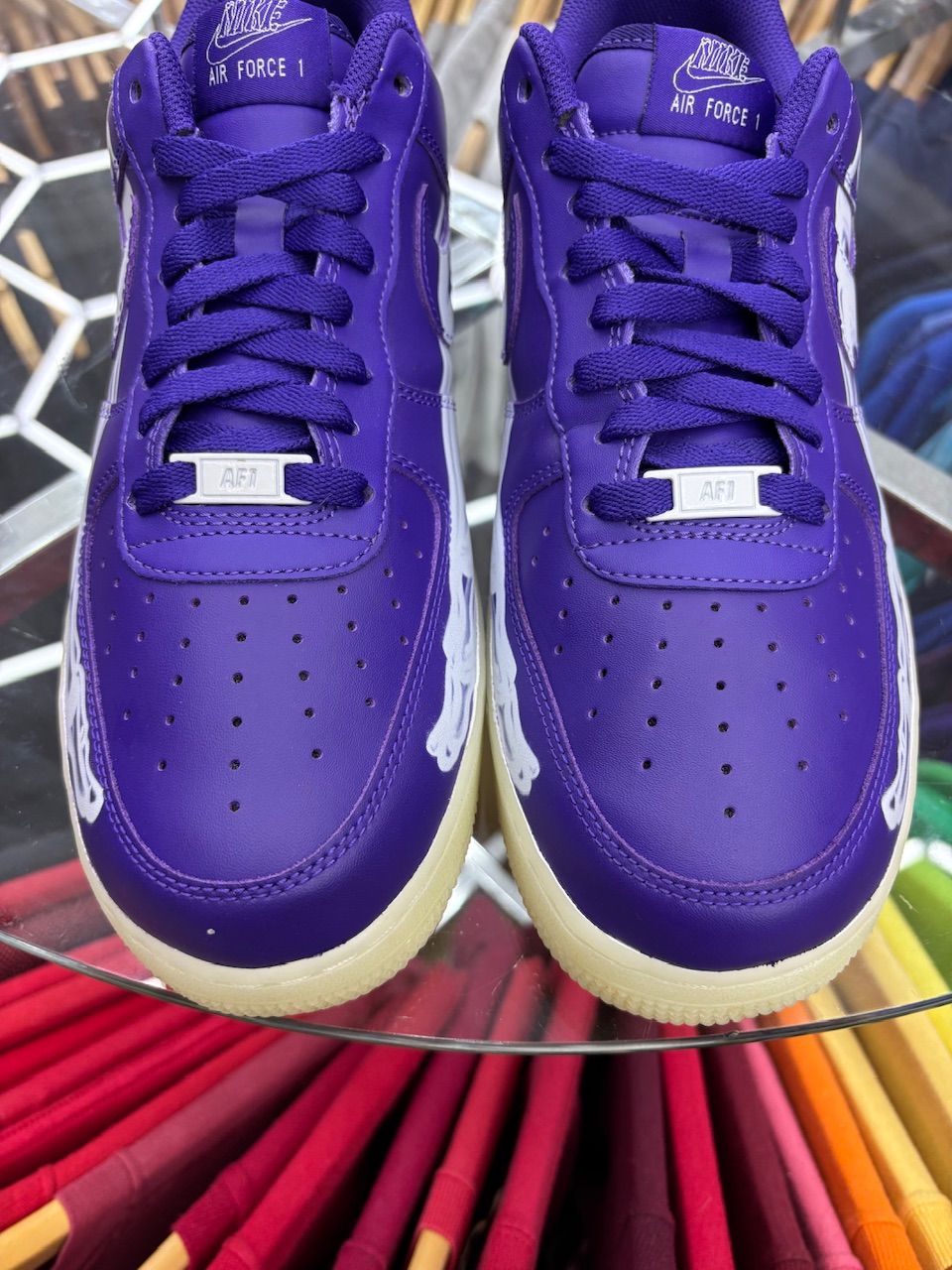 Nike Air Force 1 Low '07 QS Purple Skeleton Halloween (2021) - No Box/Used