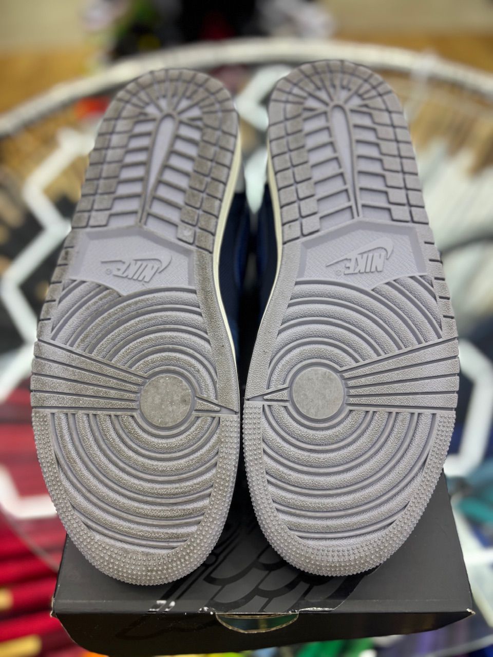 Jordan 1 Low SE Craft Obsidian French Blue Ashen Slate White - Used/Worn