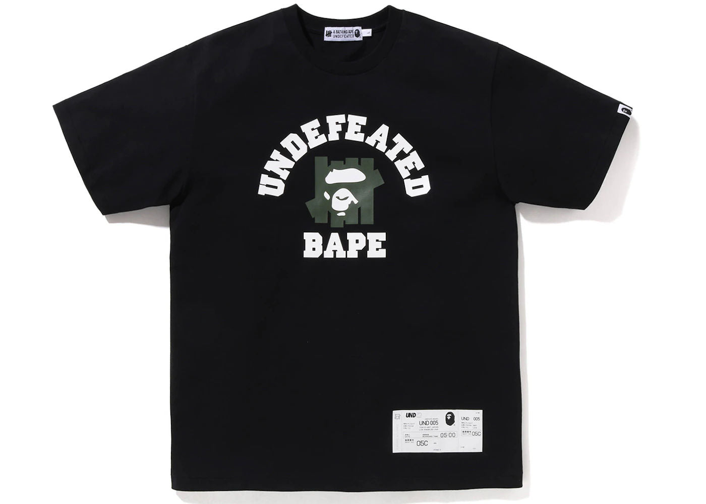 BAPE x Undefeated College Tee (FW22) Black