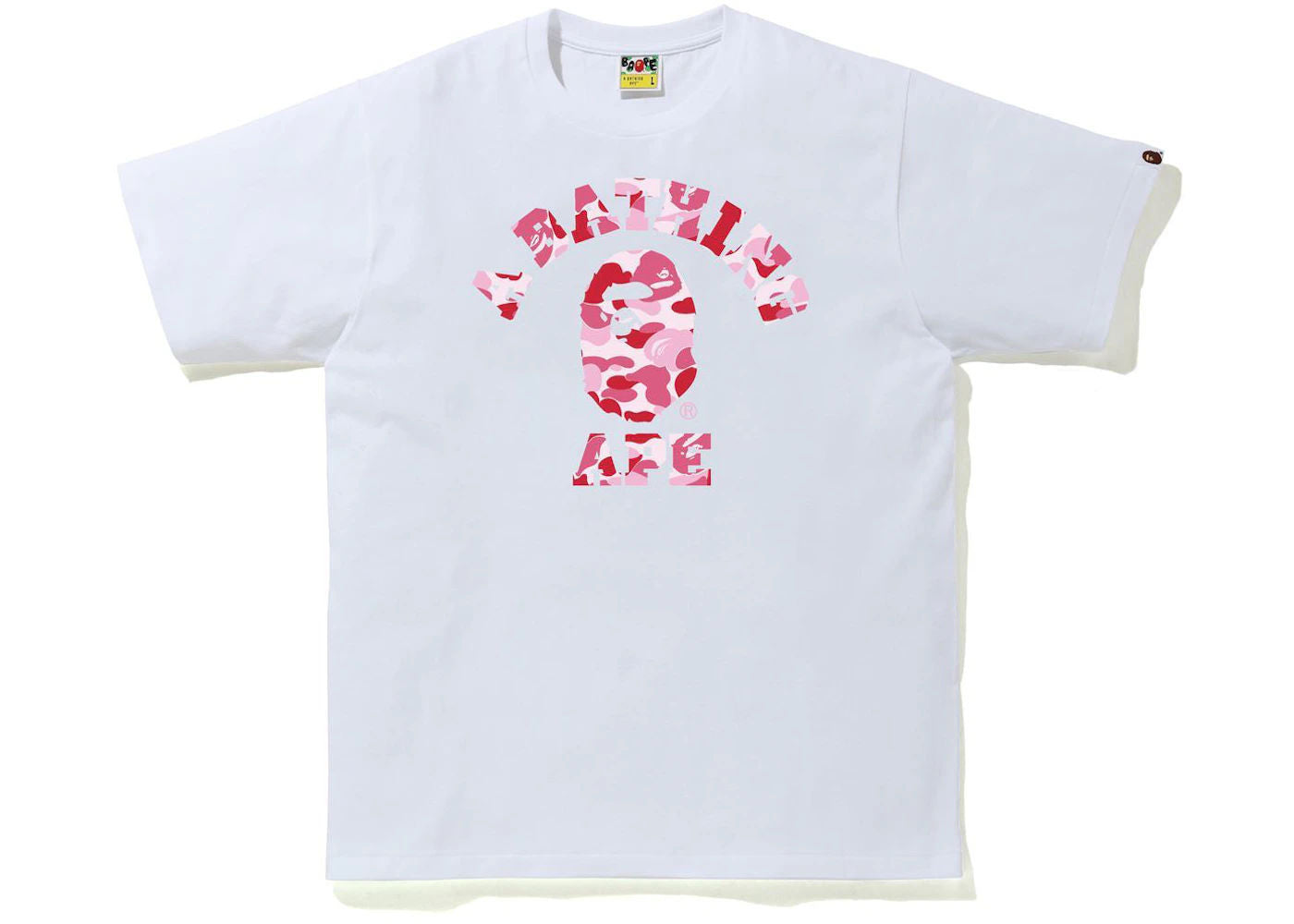 BAPE ABC Camo College Tee (SS21) White/Pink