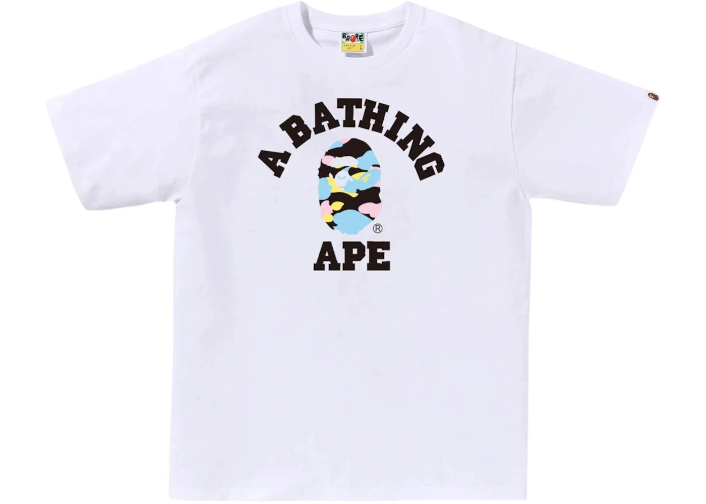 BAPE New Multi Camo College Tee (SS26) White