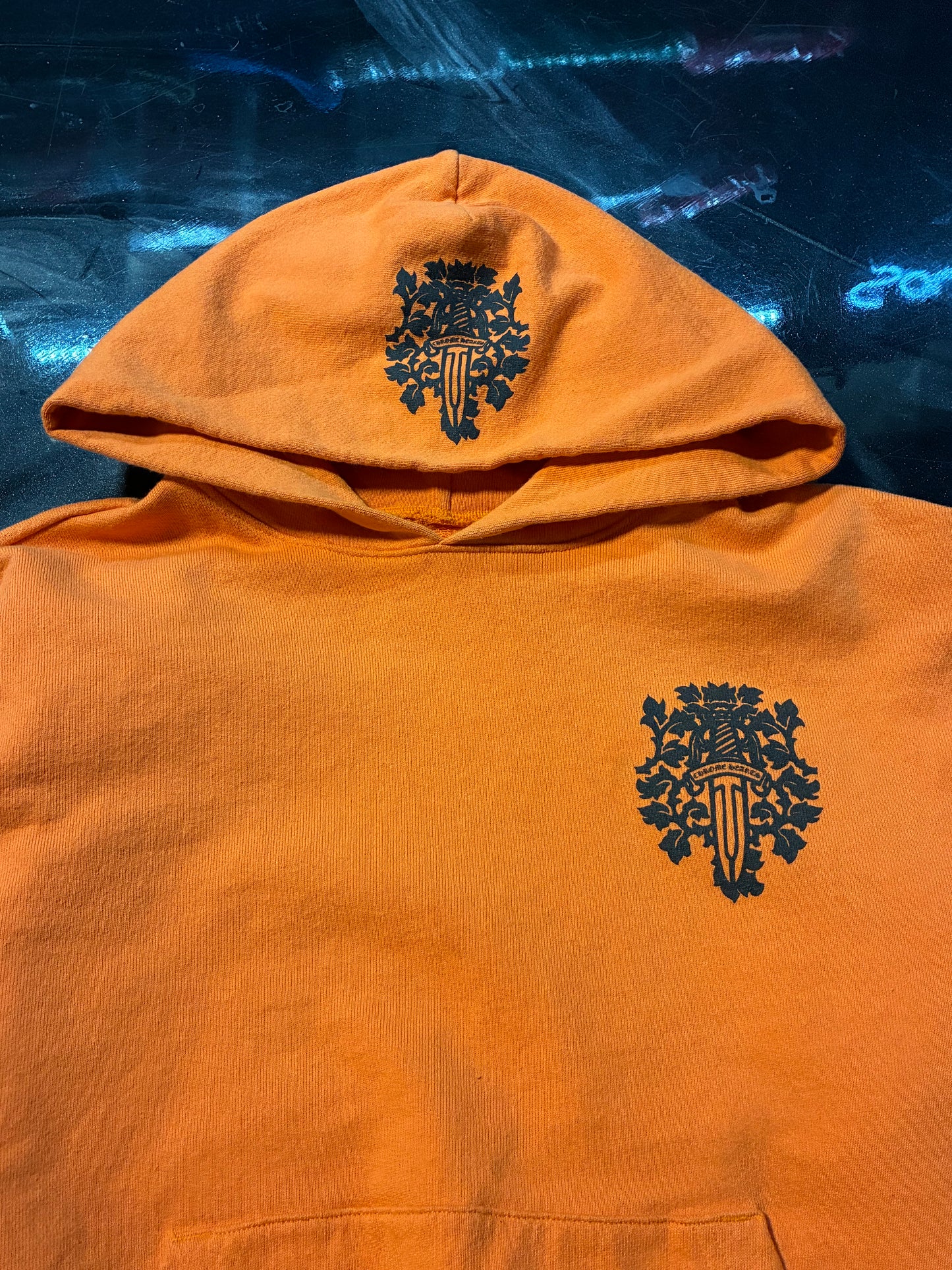 Chrome Hearts Vine Dagger Hoodie 'Orange' - Used/Worn