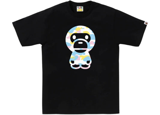 BAPE New Multi Camo Big Baby Milo Tee Black