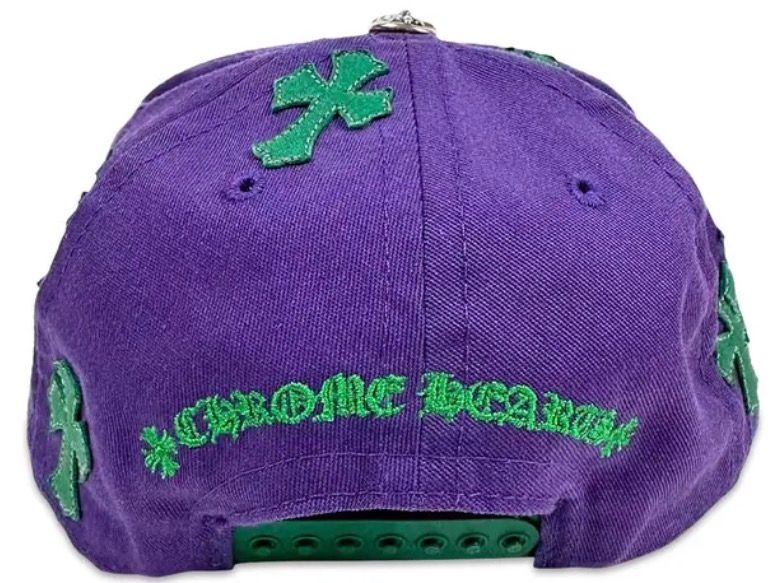 Chrome Hearts Cross Patch CH Hat Purple/Green