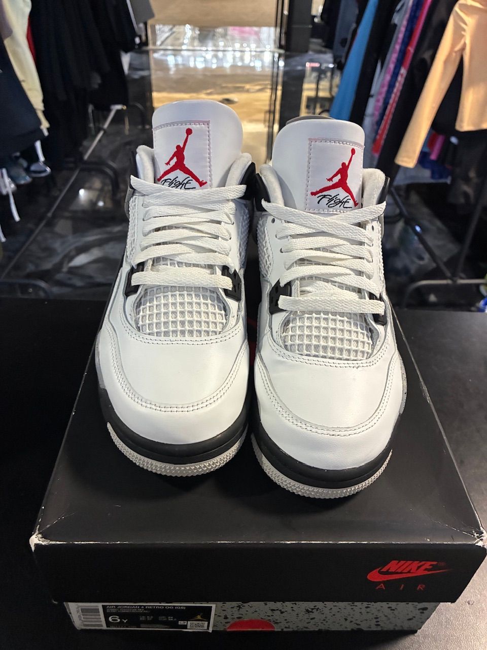 Jordan 4 Retro White Cement (2025) (GS) - Used/Worn