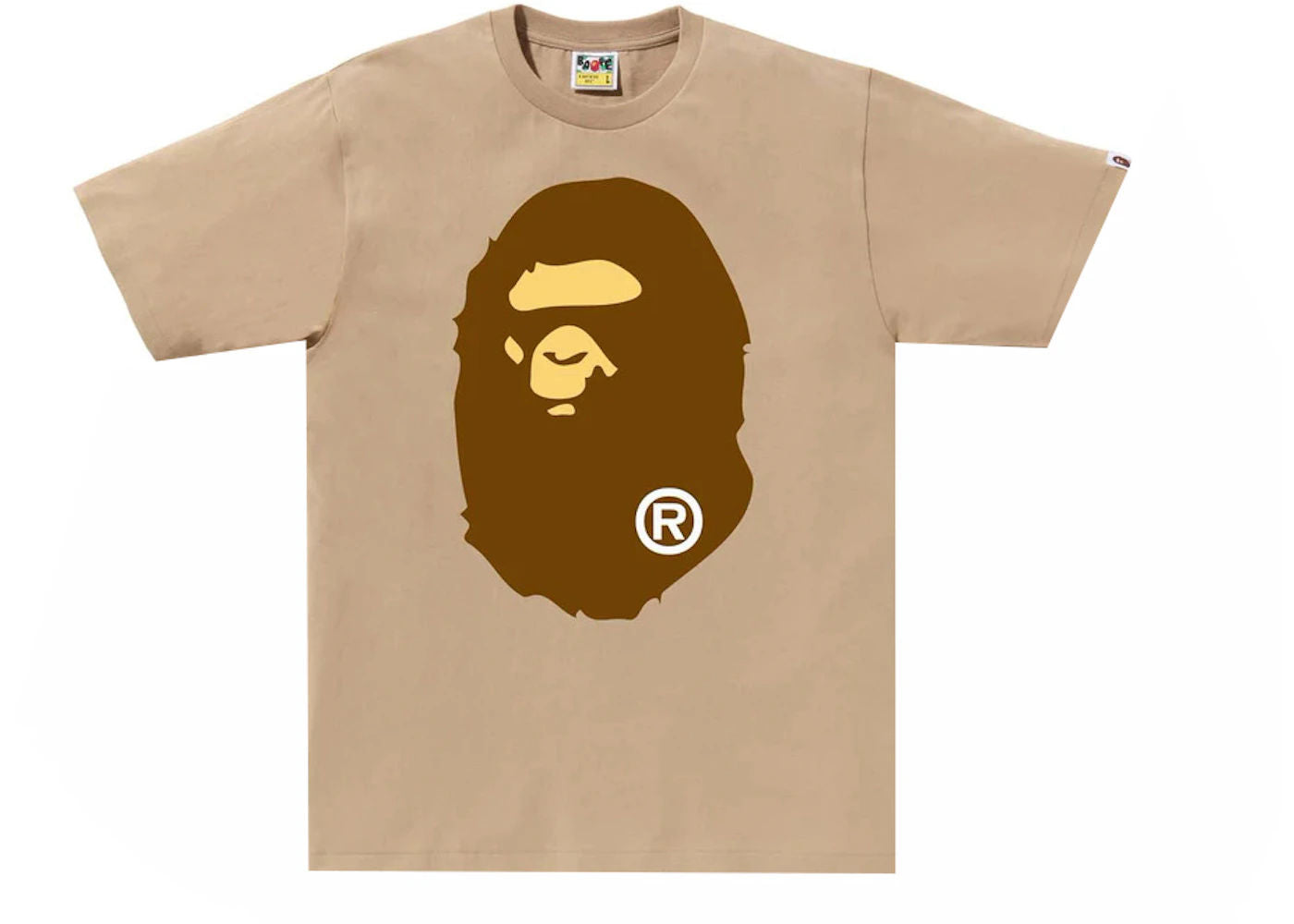 BAPE Big Ape Head Tee Beige
