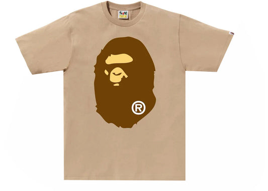 BAPE Big Ape Head Tee Beige