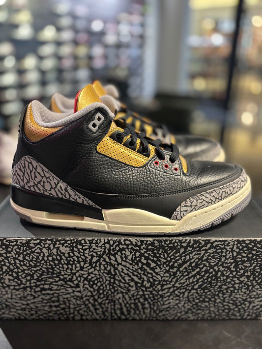 Jordan 3 Retro Black Cement Gold (Women's) - Used/Worn