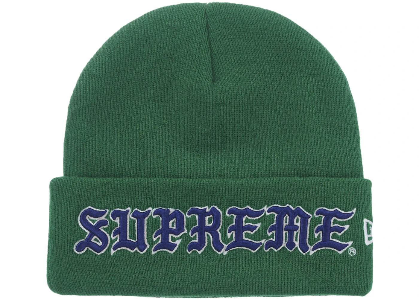 Supreme New Era Old English Beanie Green