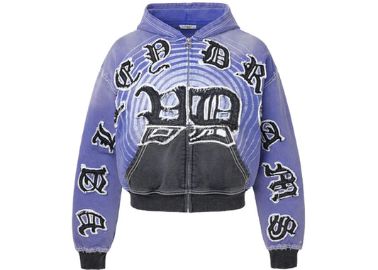 Vale Forever Hypnoytiq Zip Up Hoodie Blue