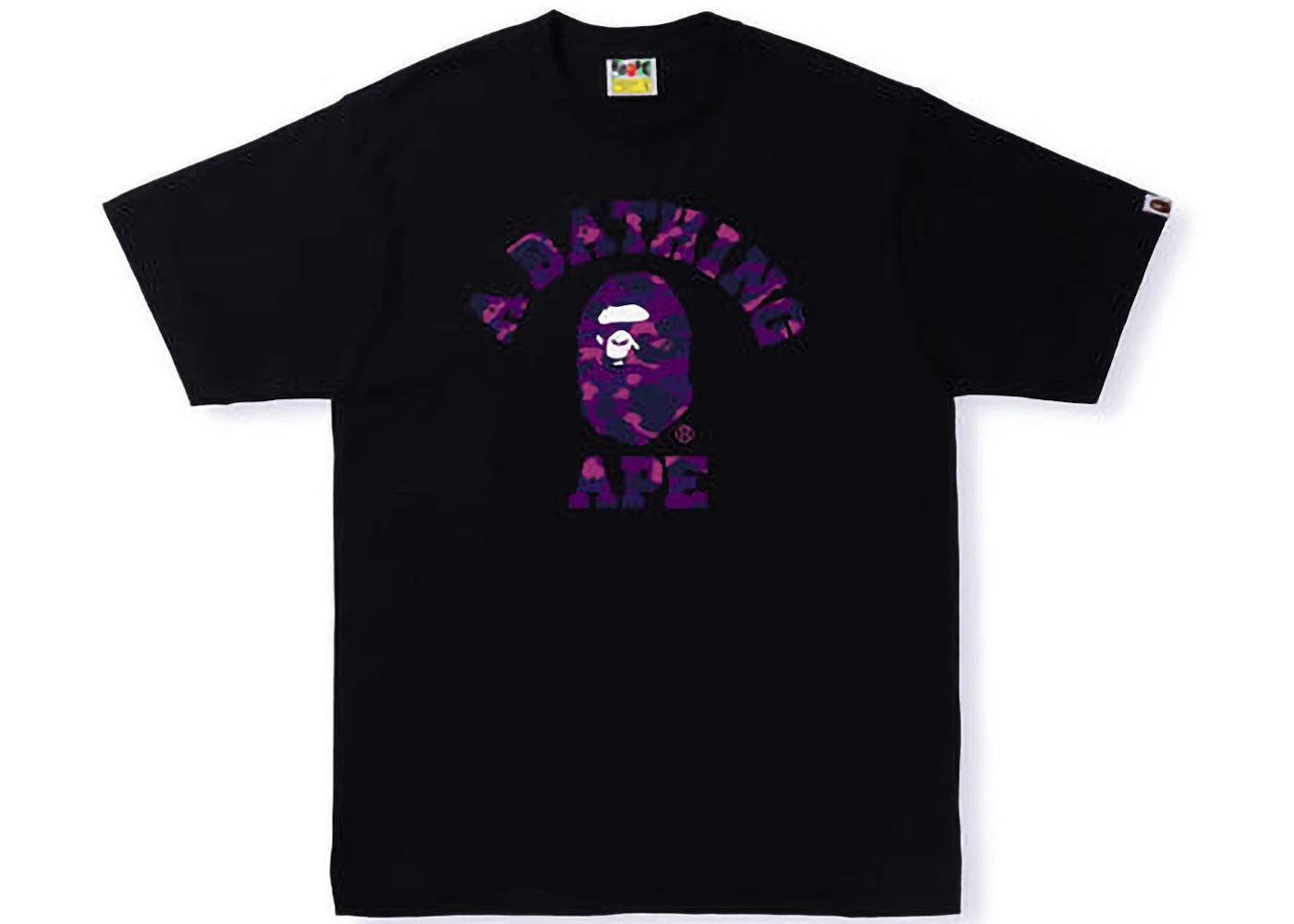BAPE Color Camo College Tee Black Purple