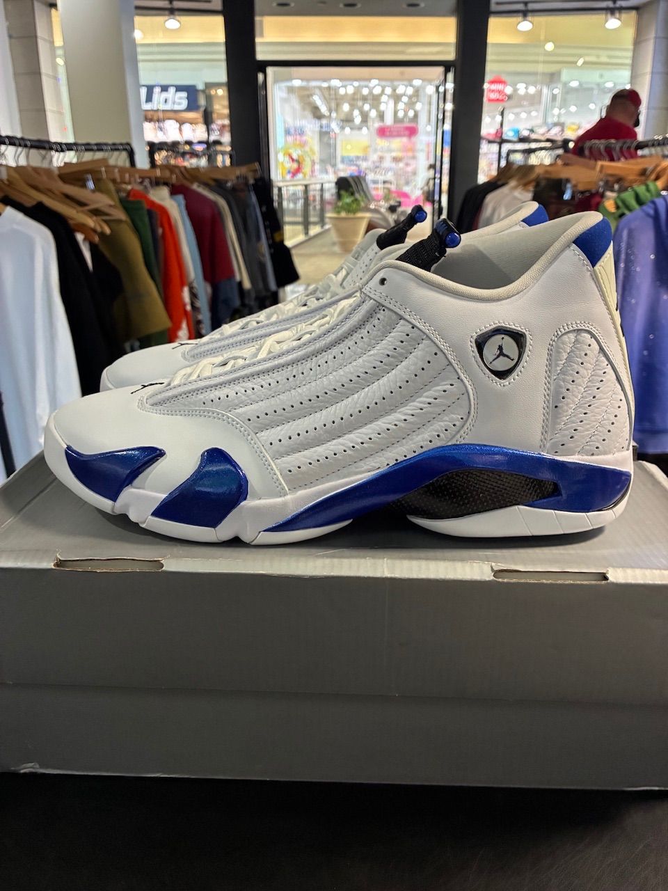 Jordan 14 Retro White Hyper Royal - Used/Worn