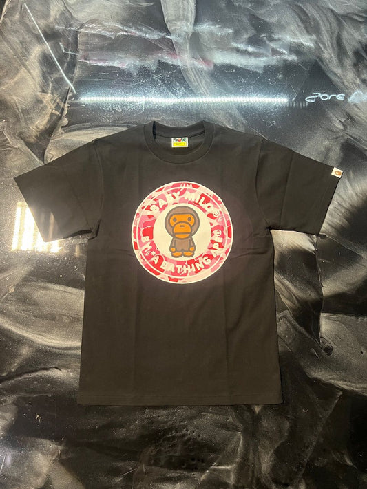 Bape ABC Camo Milo Busy Works Tee Black/Pink