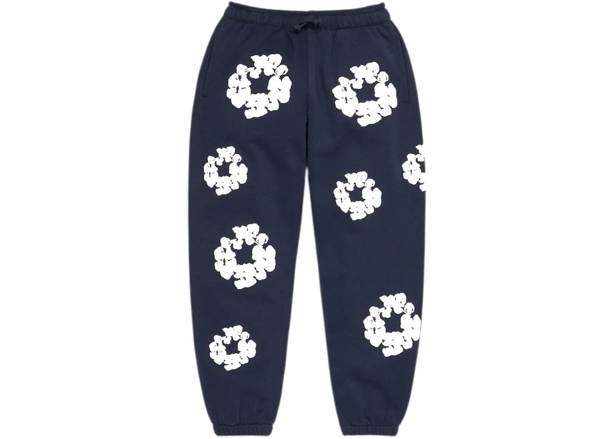 Denim Tears Kids Cotton Wreath Sweatpants Navy