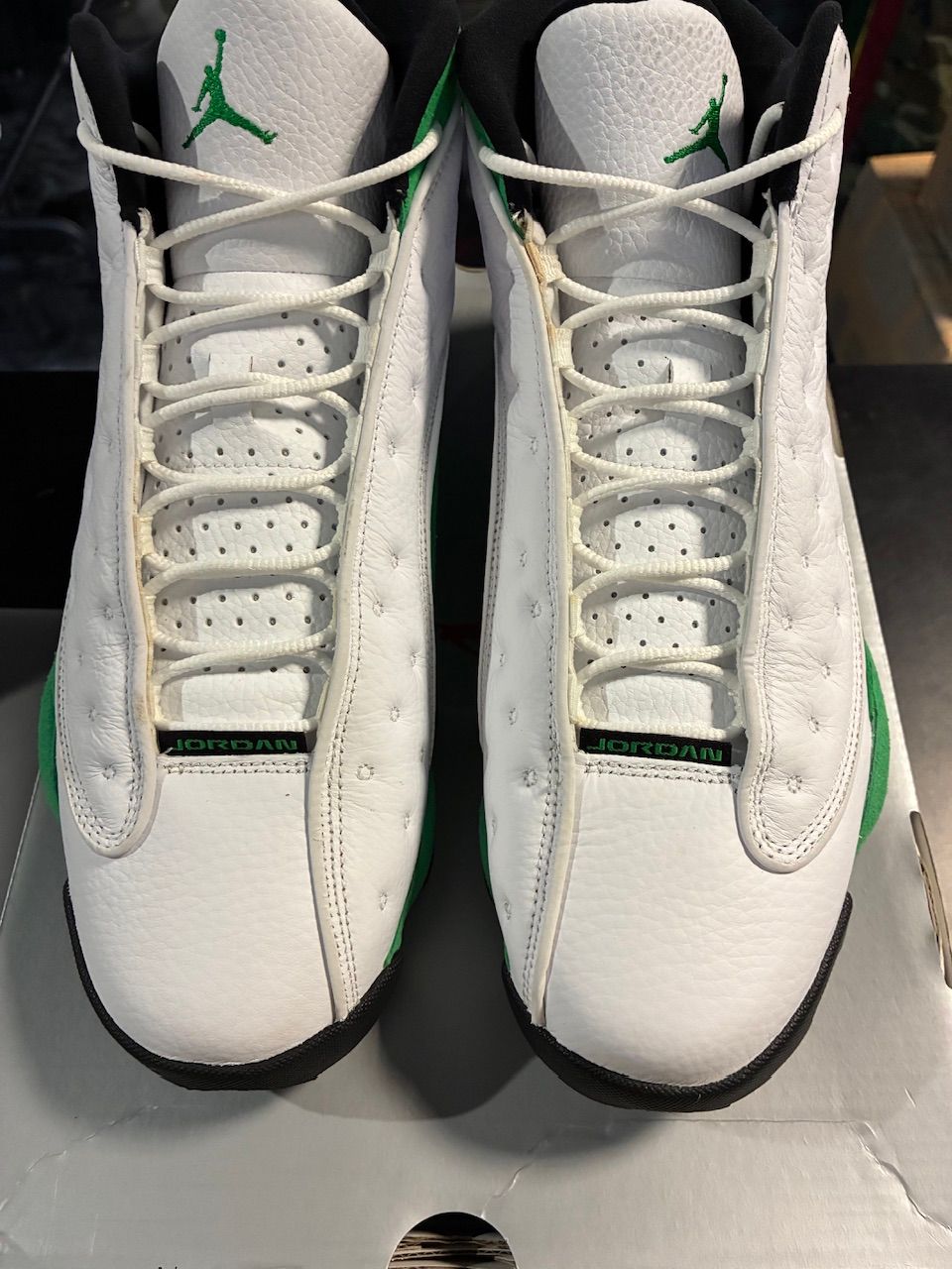 Jordan 13 Retro White Lucky Green - Used/Worn