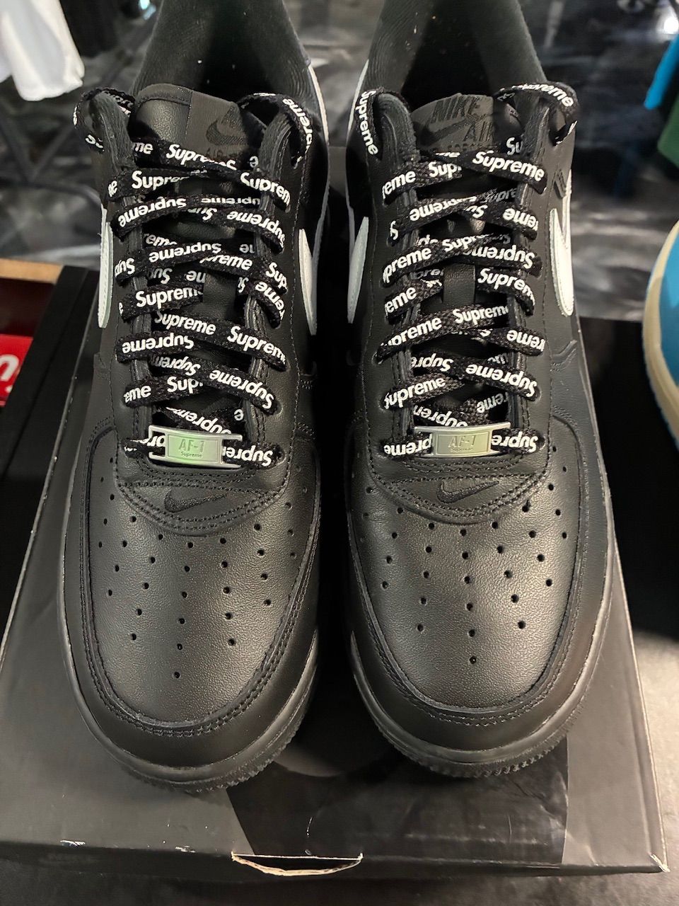 Nike Air Force 1 Low Supreme Black White - Used/Worn
