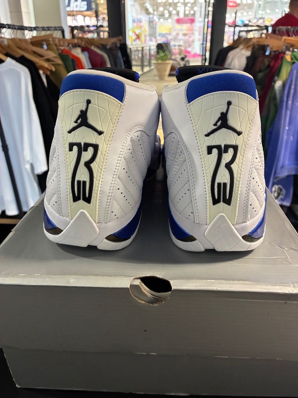 Jordan 14 Retro White Hyper Royal - Used/Worn