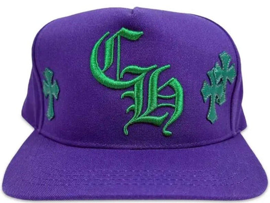 Chrome Hearts Cross Patch CH Hat Purple/Green