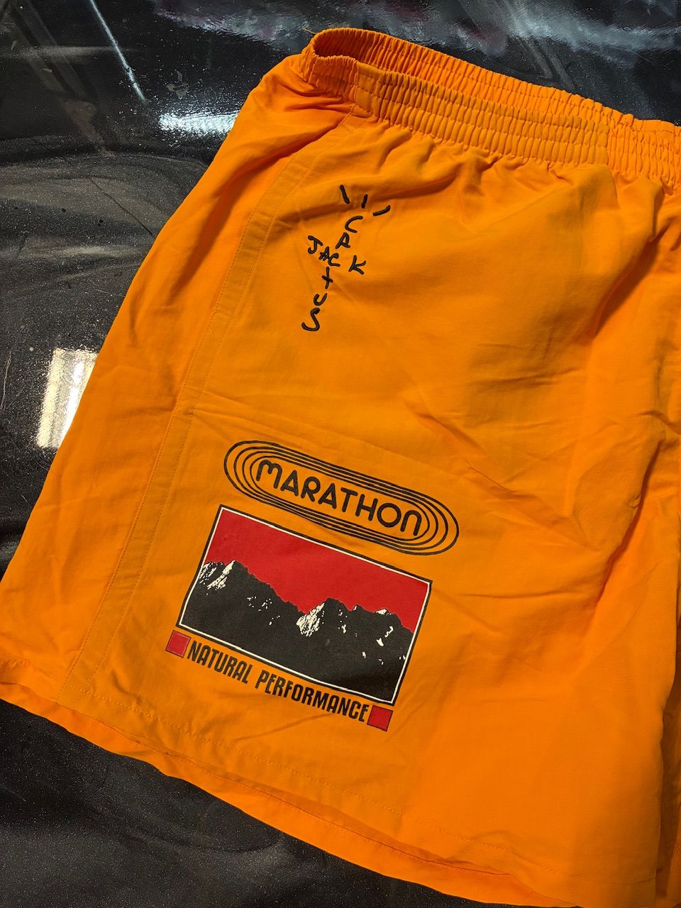 Travis Scott Path Shorts Gold - Used/Worn