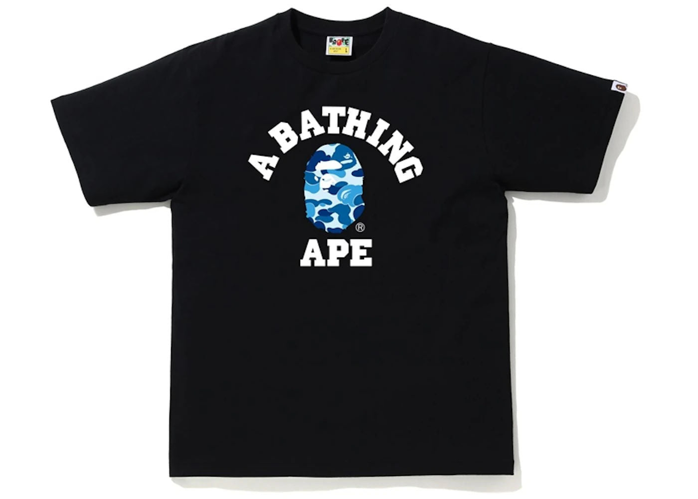 BAPE ABC Camo College Tee Black/Blue