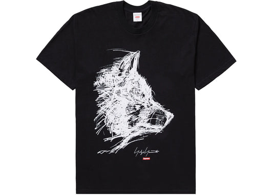 Supreme Yohji Yamamoto Scribble Wolf Tee Black