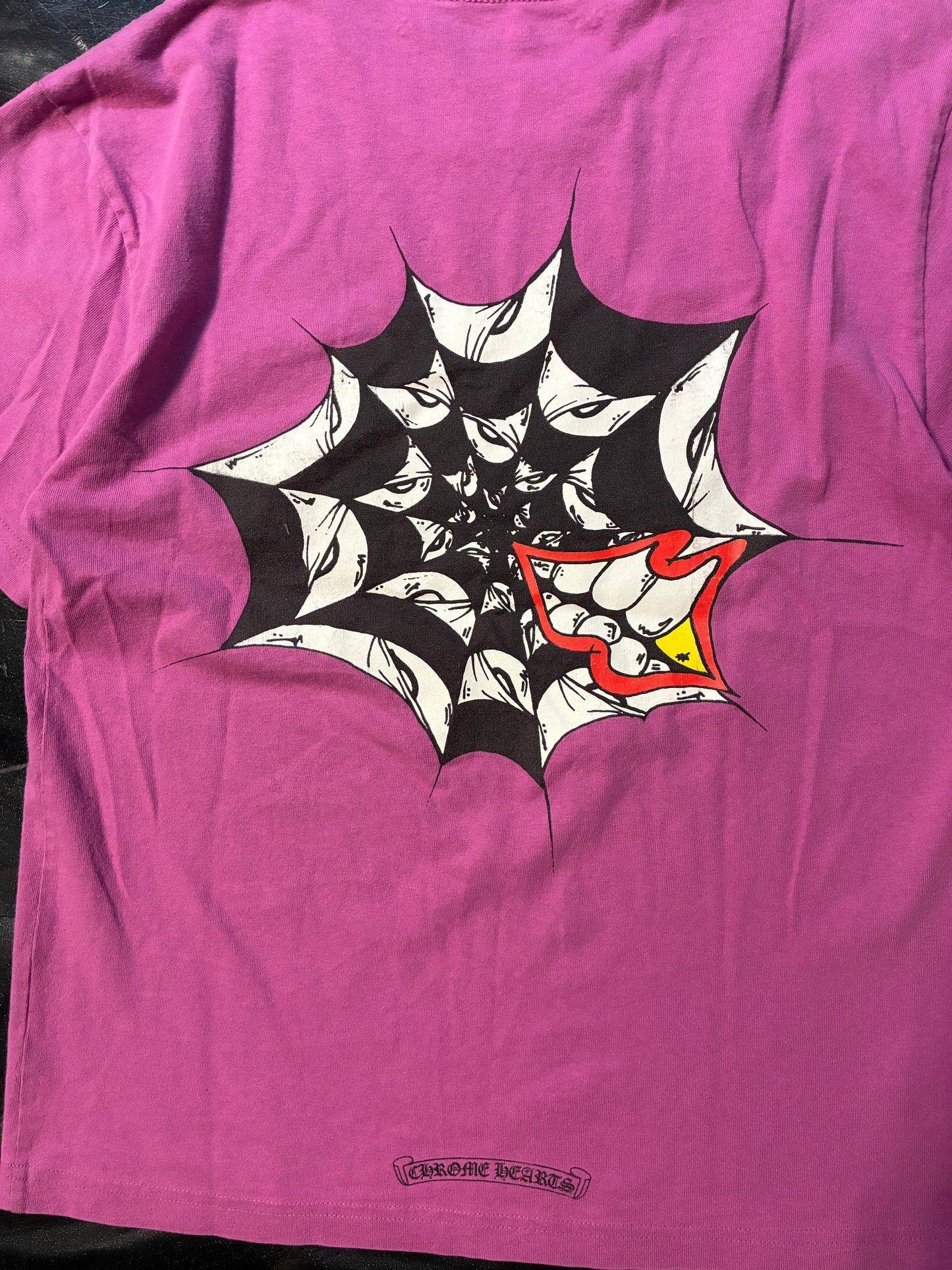 Chrome Hearts Matty Boy Spider Web T-shirt Purple - Used/Worn
