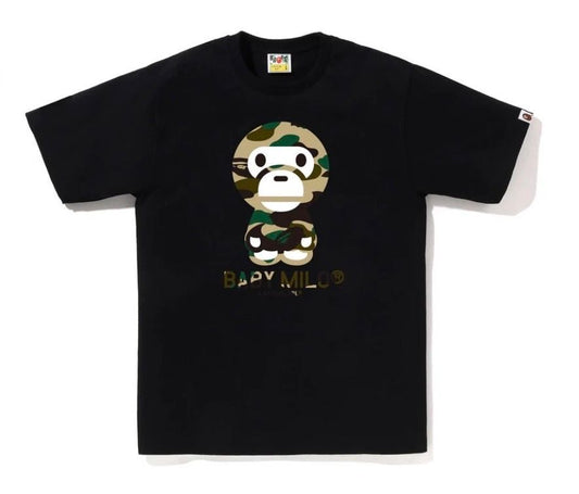 BAPE 1ST Camo Baby Milo Tee Black/Yellow