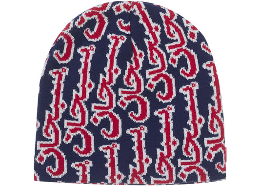 Supreme Arabic Jacquard Beanie Navy