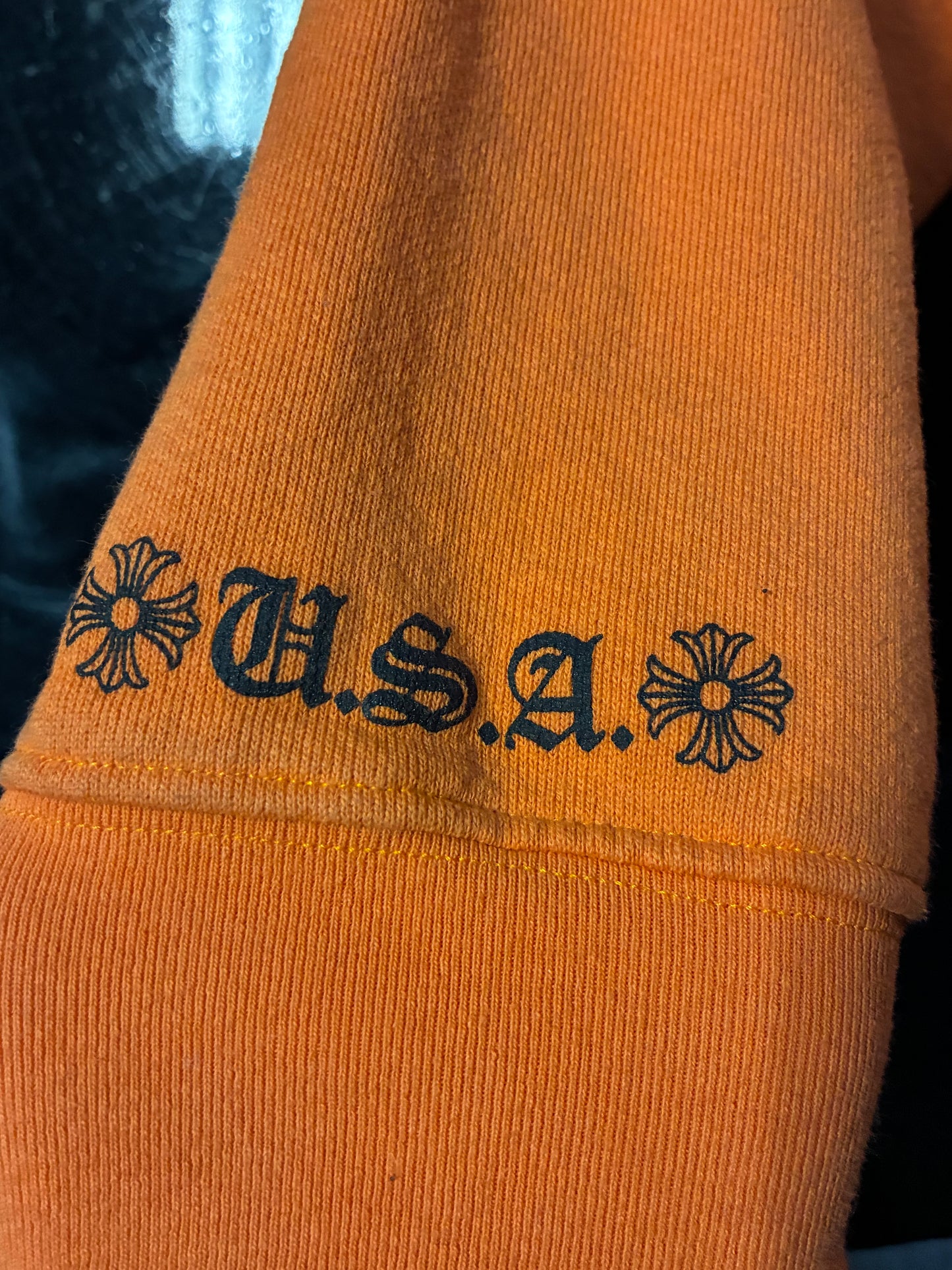 Chrome Hearts Vine Dagger Hoodie 'Orange' - Used/Worn