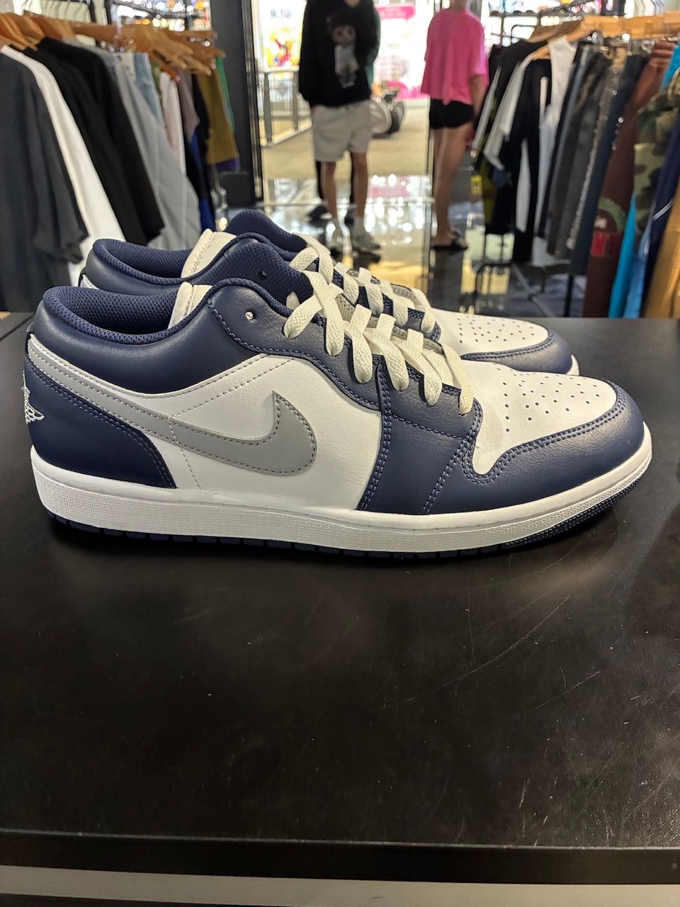 Jordan 1 Low Wolf Grey Midnight Navy - No Box/Used