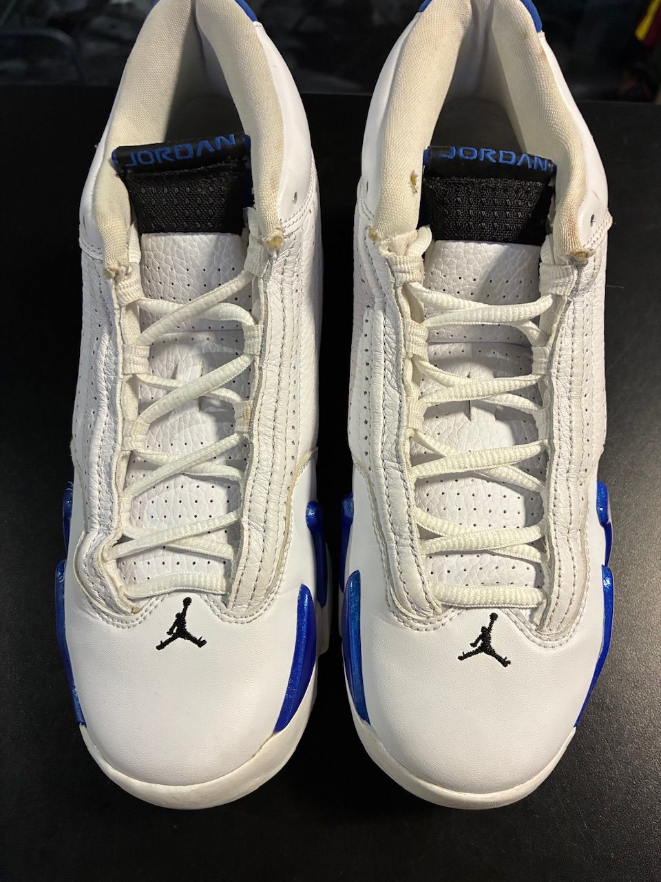 Jordan 14 Retro White Hyper Royal (GS) - No Box/Used