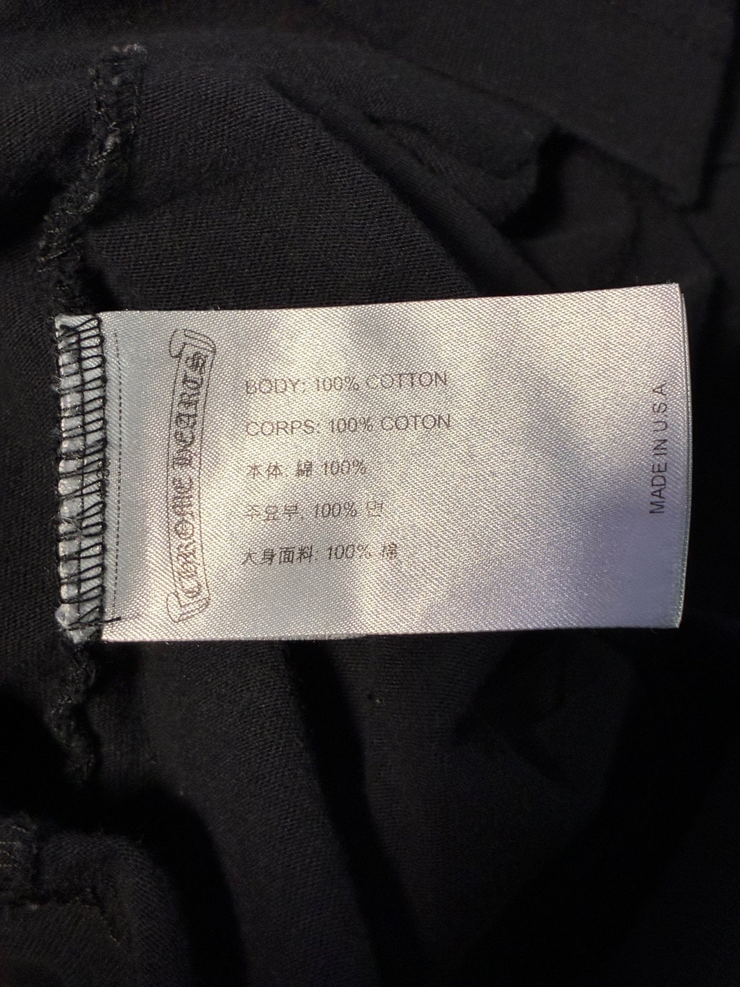 Chrome Hearts Long Sleeve Pocket Crew T-shirt Black/Army Green - Like New
