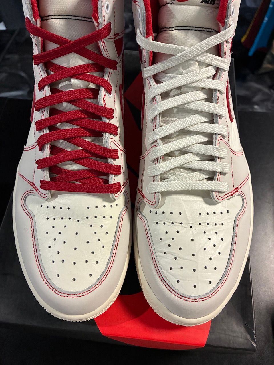 Jordan 1 Retro High Phantom Gym Red - Used/Worn