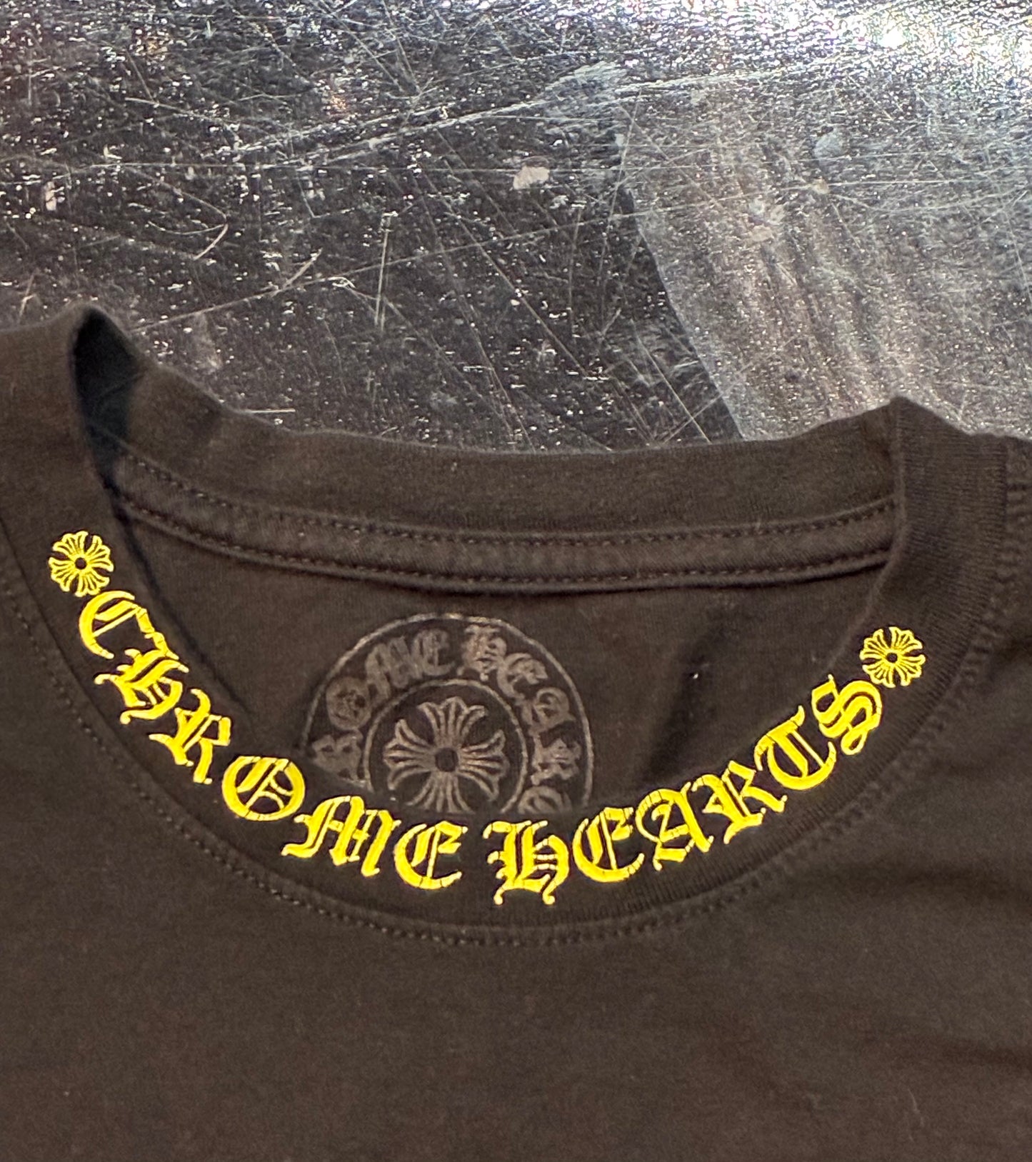 Chrome Hearts Long Sleeve Pocket Crew T-shirt Black/Army Green - Like New