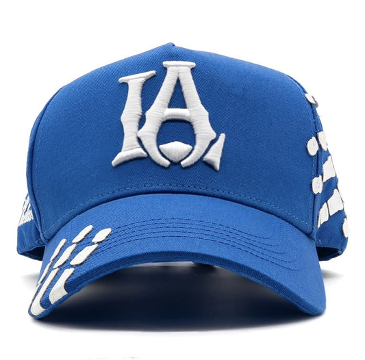 Blue LA Skeleton Hat