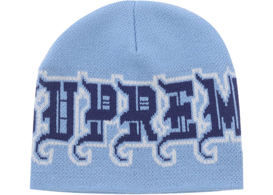 Supreme New Era Outline Beanie Light Blue
