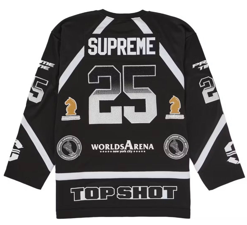 Supreme Rhinestone Hockey Jersey Black