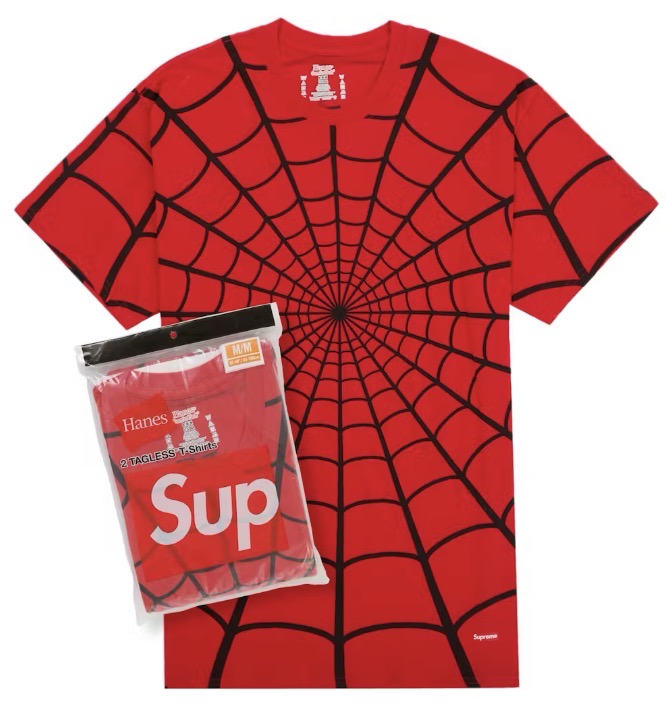 Supreme Hanes Spider-Man Tagless Tees (2 Pack) Red
