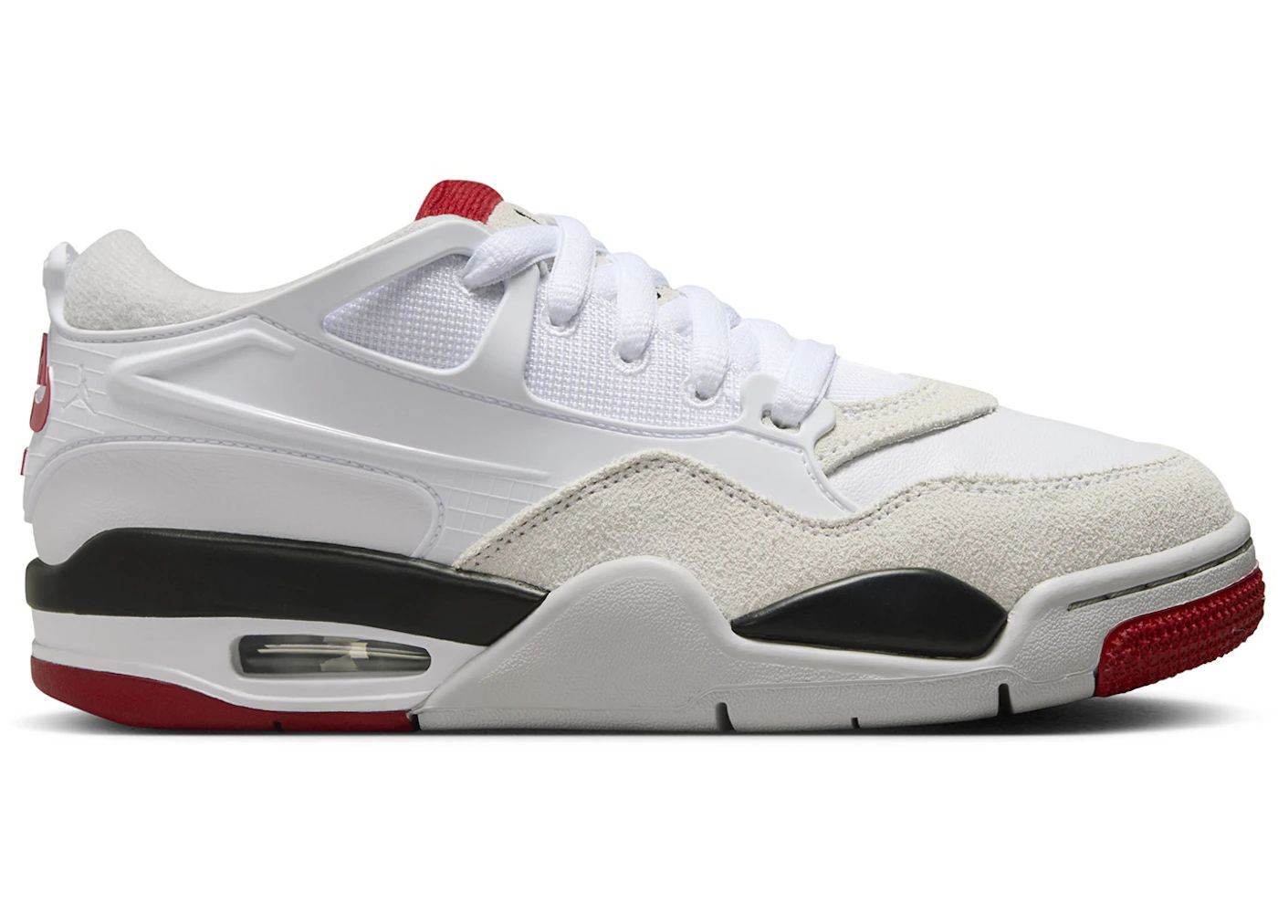 Jordan 4 RM White Black Neutral Grey Varsity Red (GS)