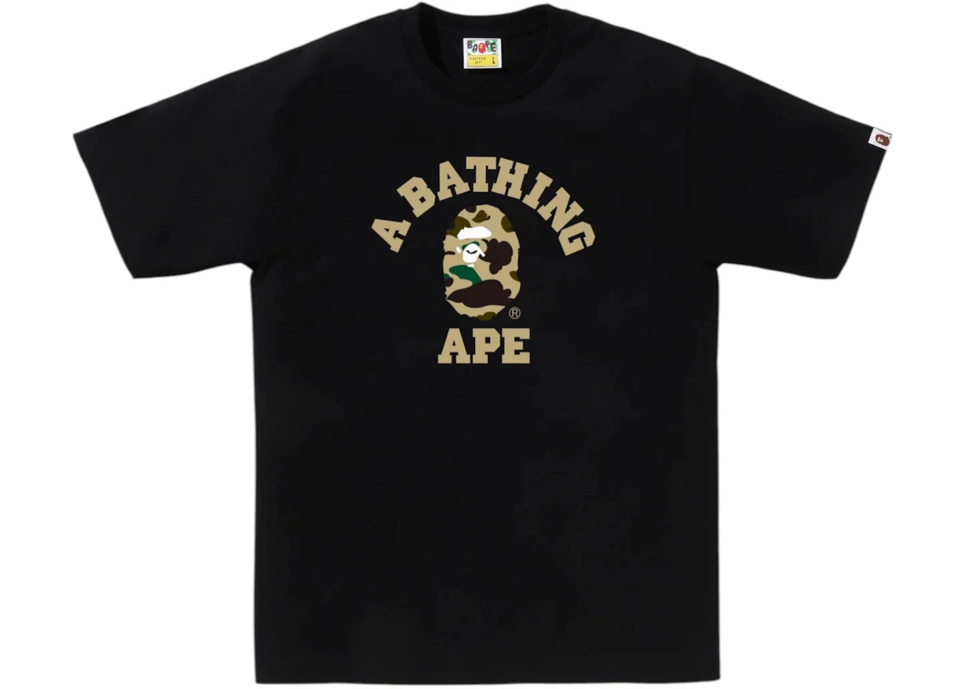 BAPE 1st Camo College Tee (SS26) Black/Yellow