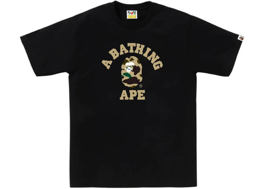 BAPE 1st Camo College Tee (SS26) Black/Yellow
