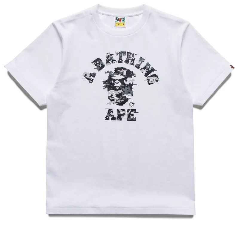 Bape Multi Pixel Camo College Tee White/Black Grey