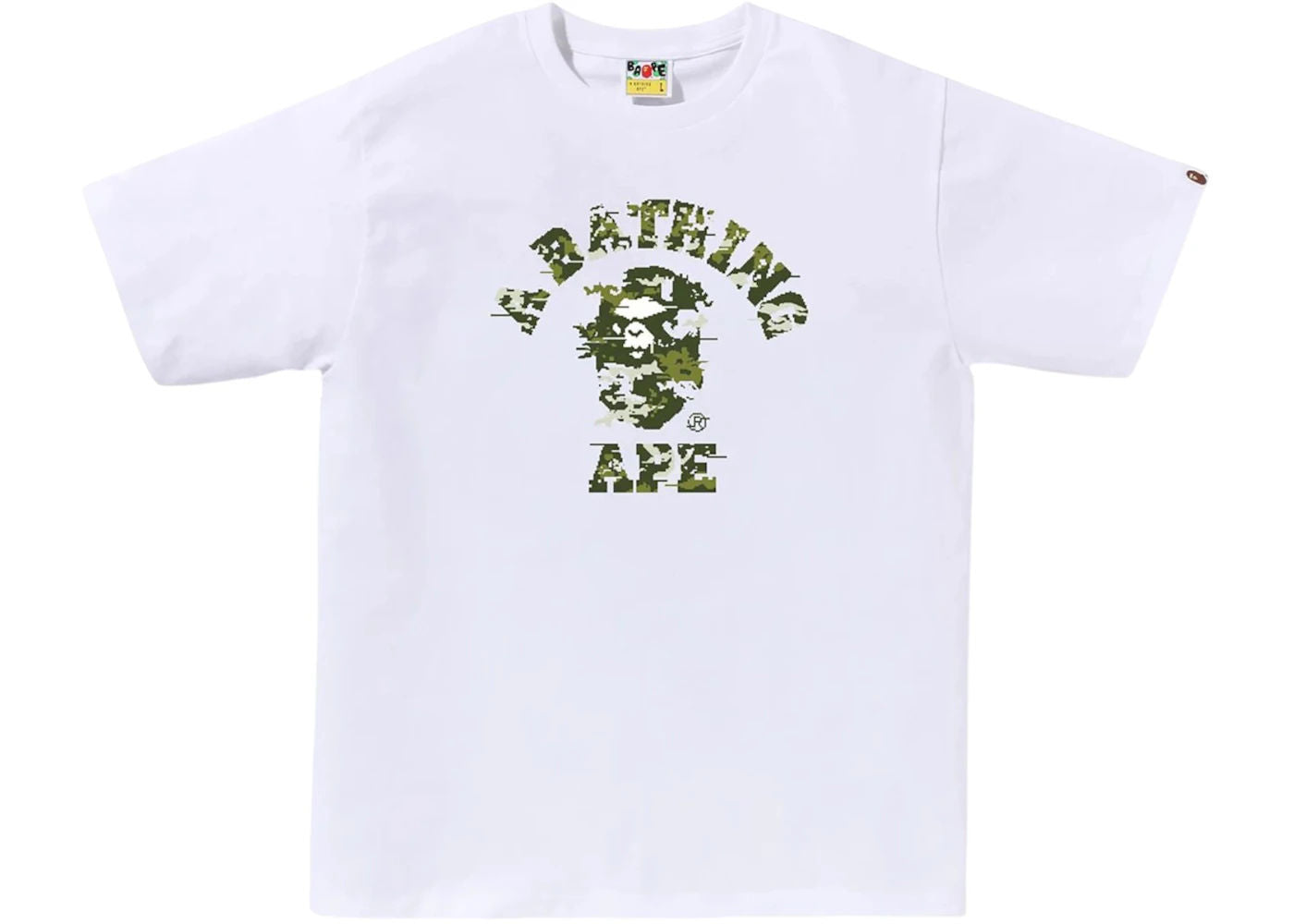 BAPE Multi Pixel Camo College Tee White/Black