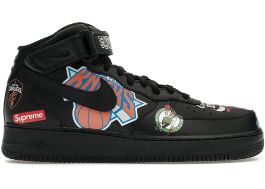 Nike Air Force 1 Mid Supreme NBA Black - Like New