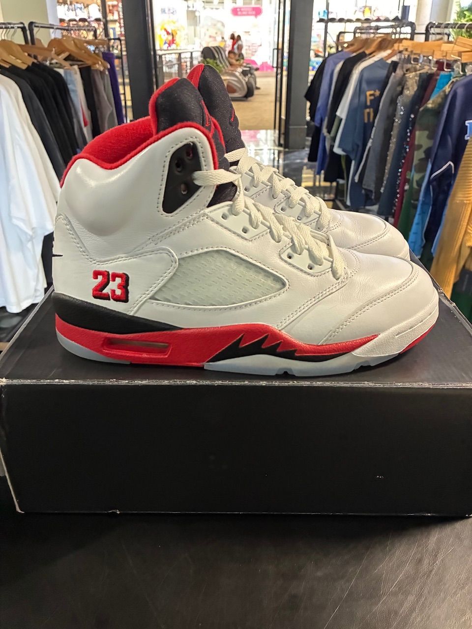 Jordan 5 Retro Fire Red Black Tongue (2025) - Used/Worn