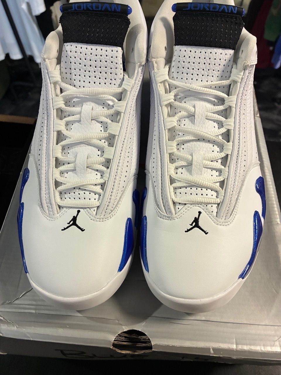 Jordan 14 Retro White Hyper Royal - Used/Worn